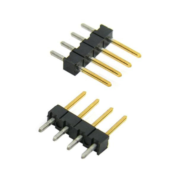 Male 4-Pin Single Row Breakaway Header - Click Image to Close